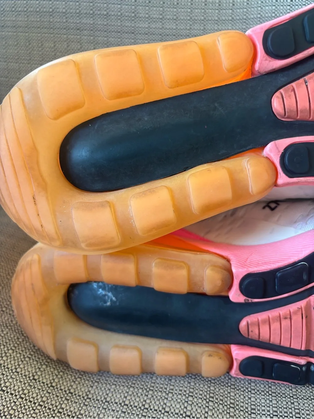 Nike Air Max 270 White Pink Orange Athletic Shoes
